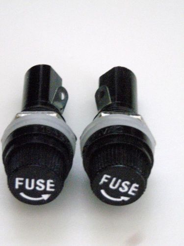 2 bbt brand heavy duty panel mount fuse holders w/ screw cap