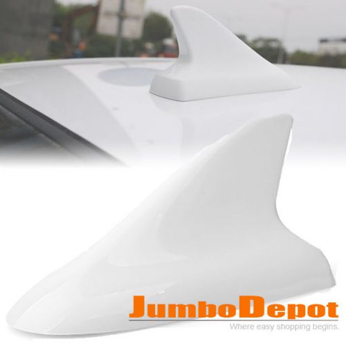 1x white color shark fin design antenna roof top decorative fit for vw golf git