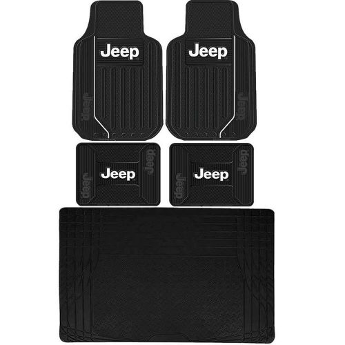Nwt jeep mopar black elite universal floor mats - front, rear &amp; cargo