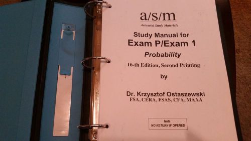 A/S/M Exam P Manual - Paper Copy, US $40.00, image 1