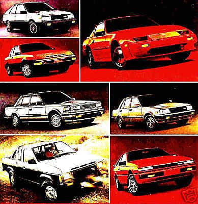 1986 nissan brochure-300zx-maxima-200sx-pulsar-sentra-stanza 4wd sw-pickup truck