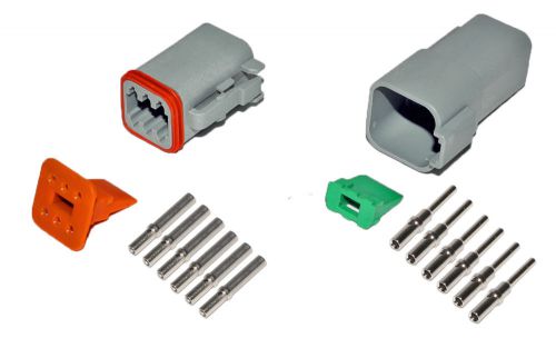 Deutsch dt gray 6 pos connector kit 20-16 contacts #13