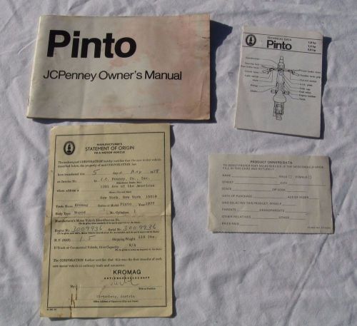 Pinto moped   manual &amp;  technical data booklet