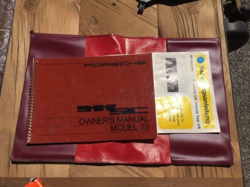 1978 porsche 911 sc owners manual - original print