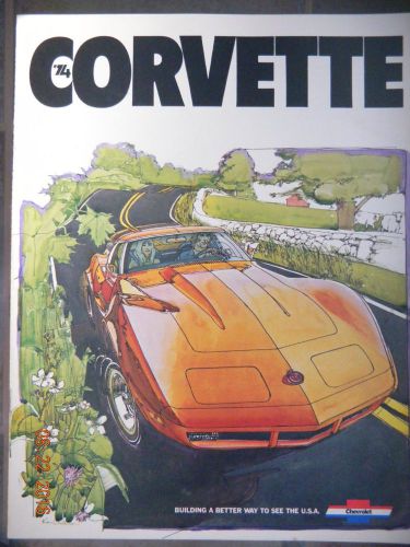 1974 original  corvette showroom sales brochure