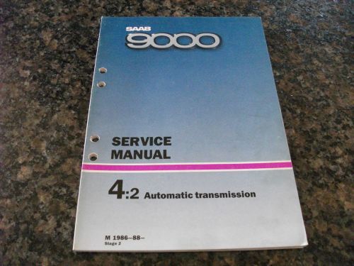 1986-1988- stage 2 saab 9000 automatic transmission service manual