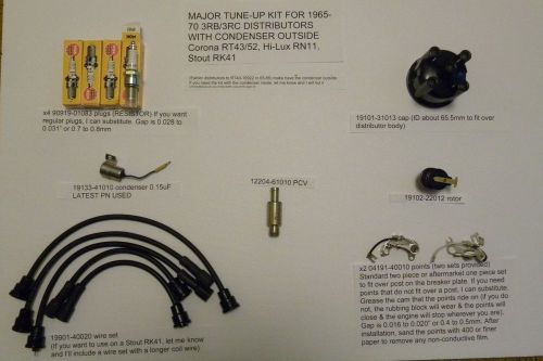 Major tune-up kit for toyota corona, hi-lux &amp; stout 1965-70 3rb/3rc