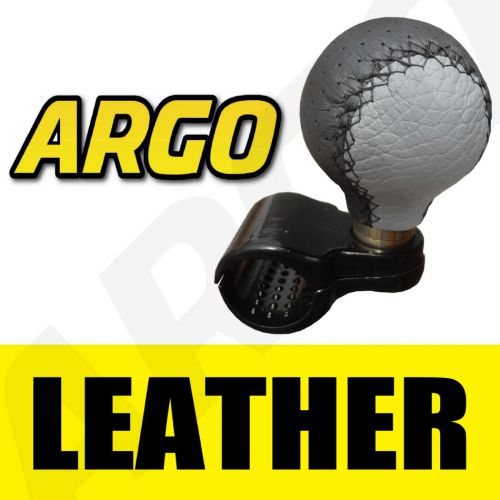 Black grey leather steering wheel aid knob spinner assistor handle turning hand