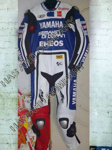 Jorge lorenzo motorcycle yamaha leather racing suit with all sizes from xs - 4xl
