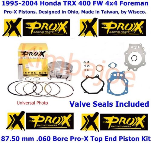 Honda trx 400 fw 4x4 foreman 87.50 mm .060 bore pro-x piston gasket valve seals
