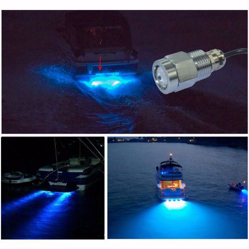 800lm marine lamp boat drain plug light 9w blue underwater led lights garboard
