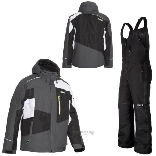 Snowmobile ckx suit squamish jacket charcoal black air bib pants men large