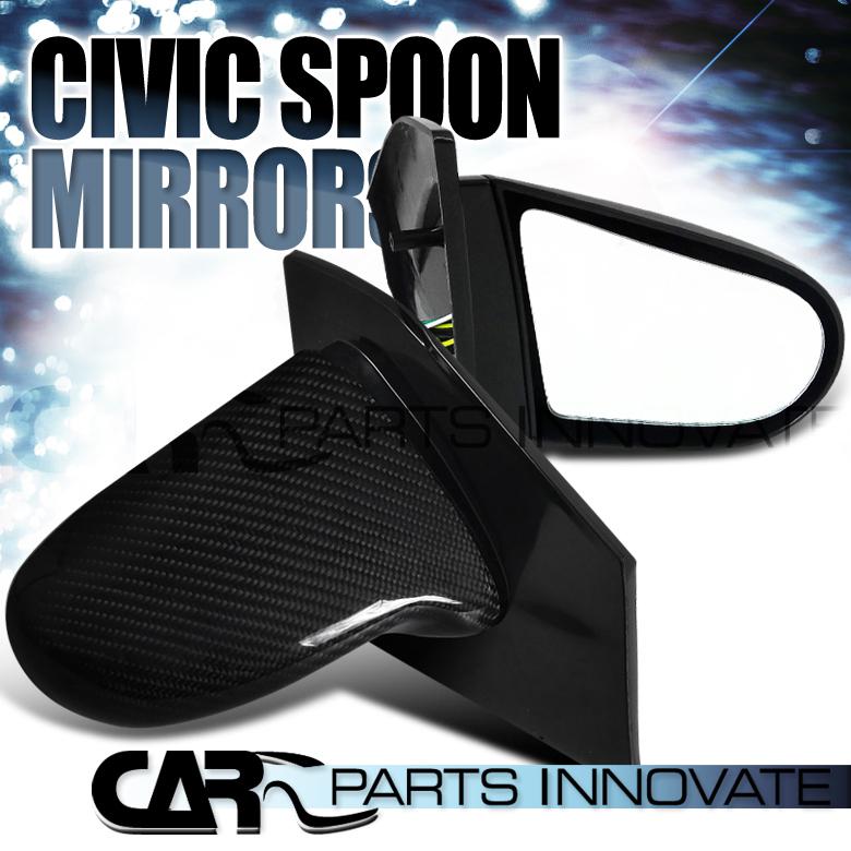 2002-2005 honda civic si 3dr hatchback real carbon jdm spoon power mirrors
