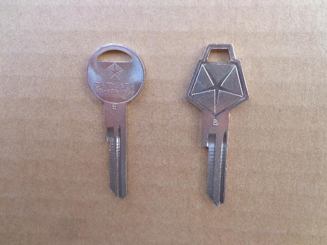 2 new chrysler keys! fits all '70-84 mopar cuda gtx dart roadrunner dodge 952-19