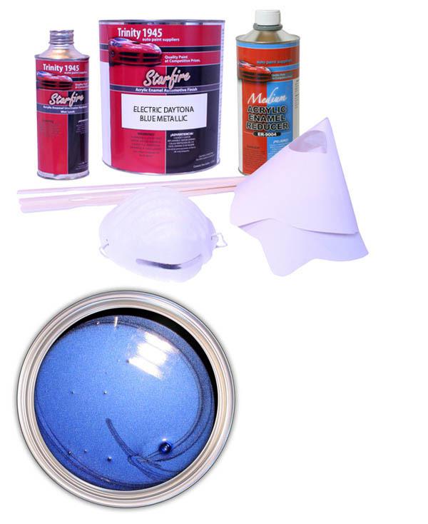 Daytona blue metallic acrylic enamel auto paint kit