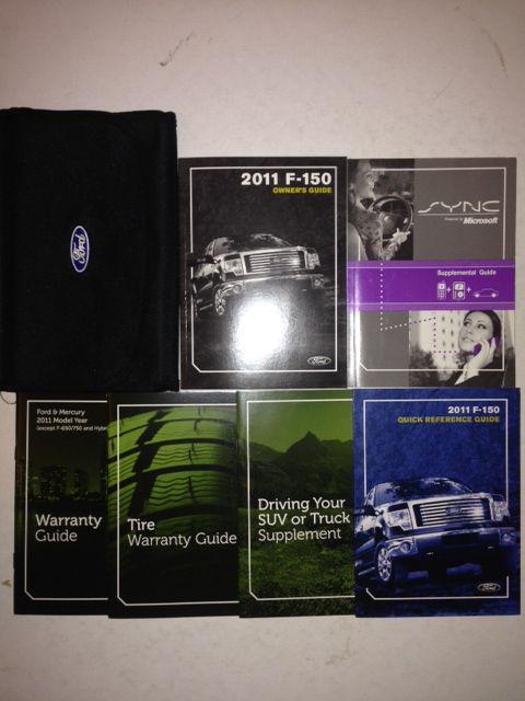 2011 ford f150 owner's manual with case 