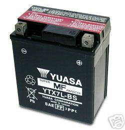 Genuine yuasa battery ytx7l-bs warranty kfx450r kxf450 kxf 450 450r kx450 kx450f