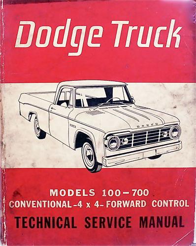 Dodge truck models 100 - 700 technical service manual