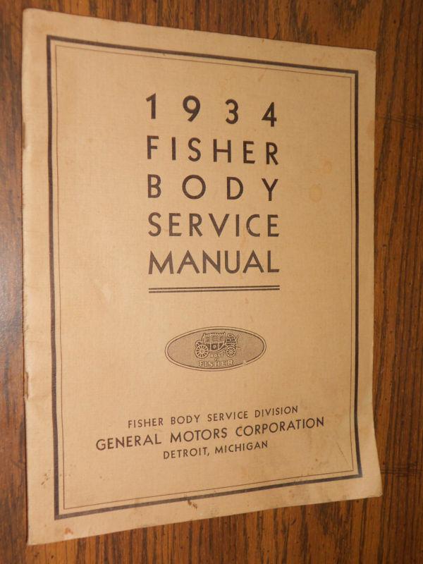 1934 lasalle chevrolet oldsmobile pontiac body shop manual original book!