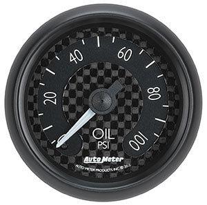 Autometer gt series-oil pressure mechanical size: 2 1/16" range: 0-100 psi 8021