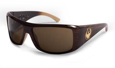 Dragon calaca sunglasses, mocha stripe frame, bronze lens