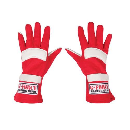 New g-force g1 nomex/leather sfi 3.3/1 racing/driving gloves, red size xs