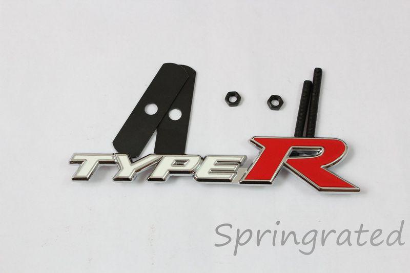 Type r typer emblem trunk badge 3d logo grille grill chrome metal 14cm