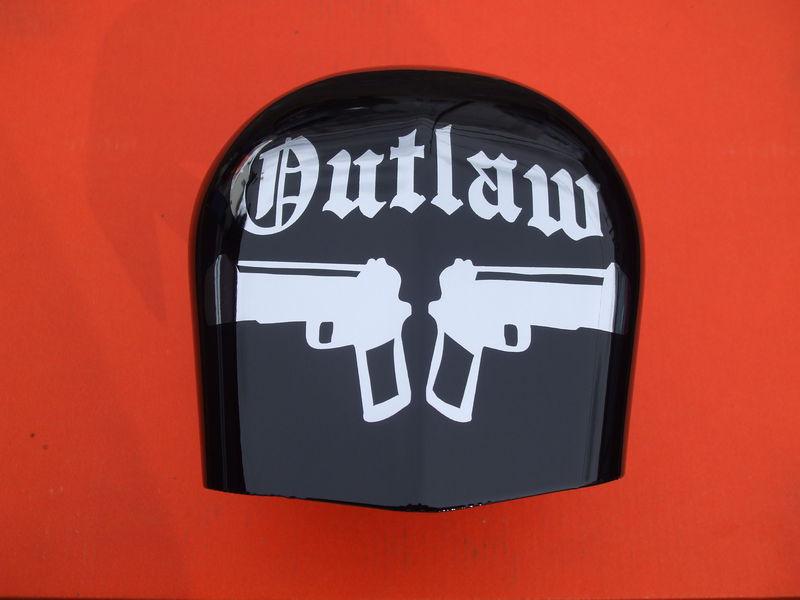 Harley horn cover  (  outlaw   )  touring, sportster, dyna, chrome, & custom