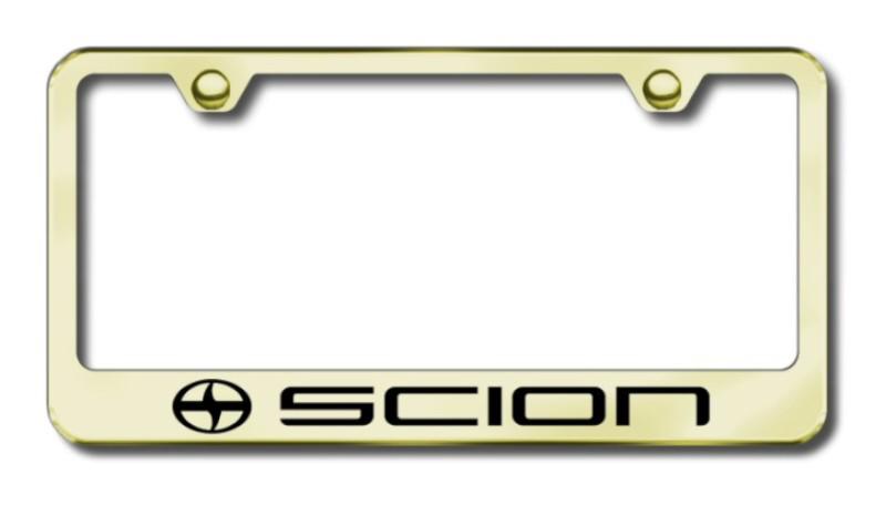 Toyota scion  engraved gold license plate frame made in usa genuine