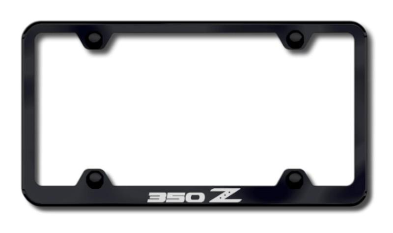 Nissan 350z wide body  engraved black license plate frame-metal made in usa gen