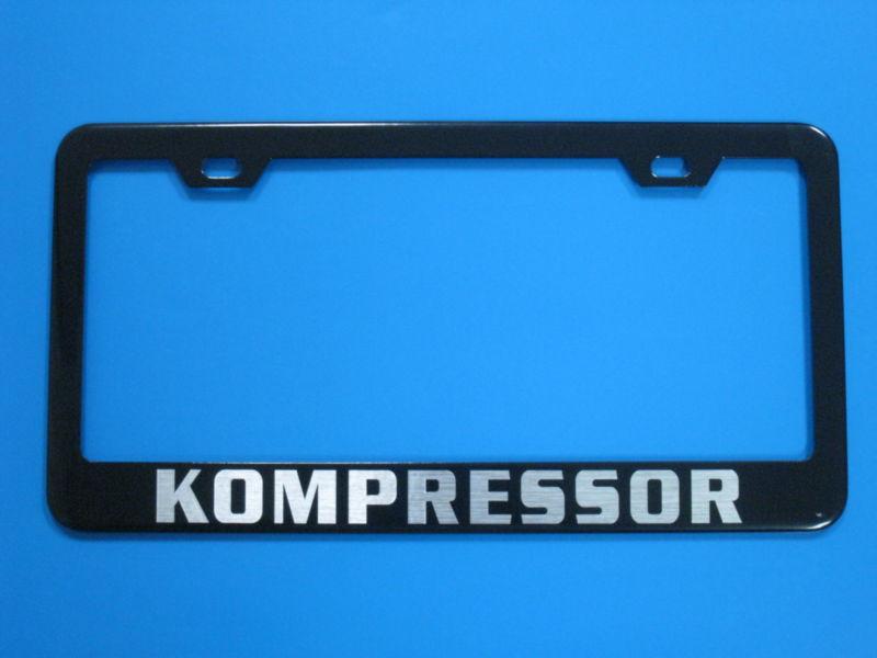 Mercedes-benz "kompressor" black license frame 1pc