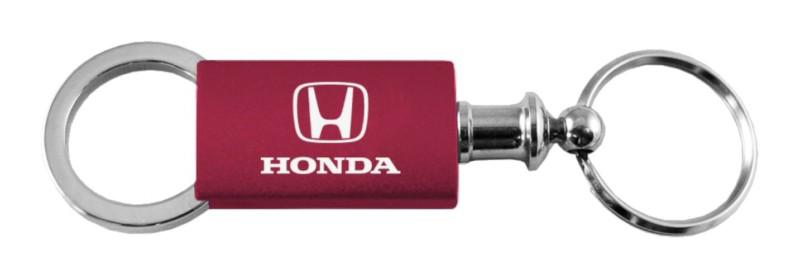 Honda burgundy anondized aluminum valet keychain / key fob engraved in usa genu