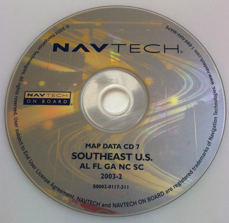 Range rover / bmw navigation disc - cd 7 southeast u.s. - s0002-0117-311