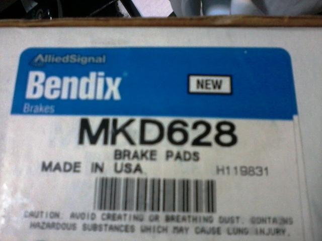 Bendix mkd628 1994 - 1996 chevrolet caprice and impala rear semi metallic pads