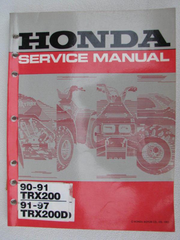 Honda genuine shop service manual trx 200 trx200 sd