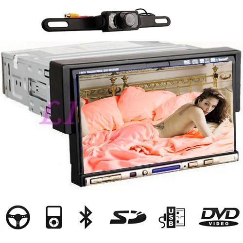 7" hd touch screen in dash 1 din car cd dvd player am/fm bt usb radio +camera