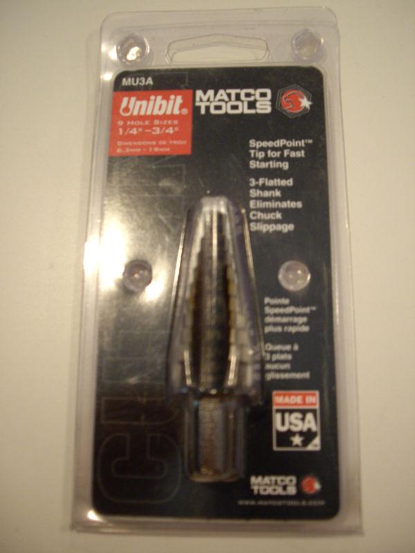 New matco tools mu3a unibit step drill