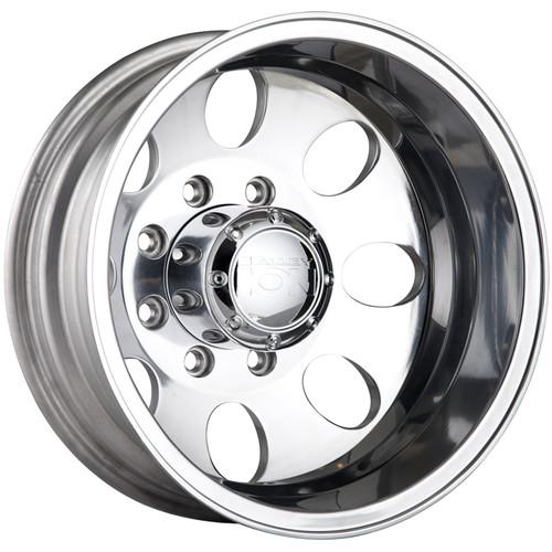 16x6 polished alloy ion style 167 dually rear wheels 8x170 -125 ford