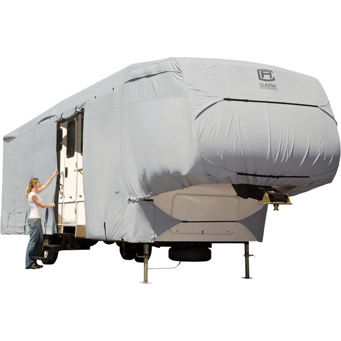Classic accessories permapo 5th wheel cover- gray fits 26ft-29ft 5th wheelers