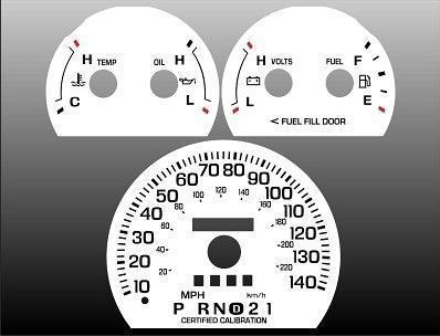1995-1997 ford crown victoria p71 instrument cluster white face gauges 140
