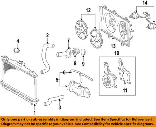 Toyota oem 167110v100 cooling fan-fan shroud