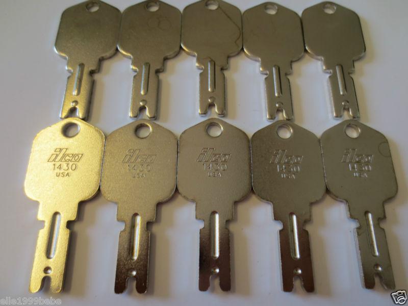 Lot 10 pcs 1430 ilco key blank flat steel /free shipping with tracking