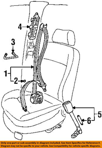 Volkswagen oem 3b0858471kfcn front seat belts-buckle end