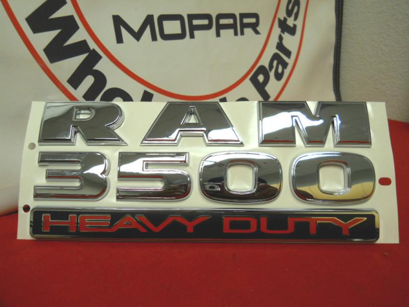 Dodge ram 3500 heavy duty door badge nameplate emblem decal chrome mopar oem