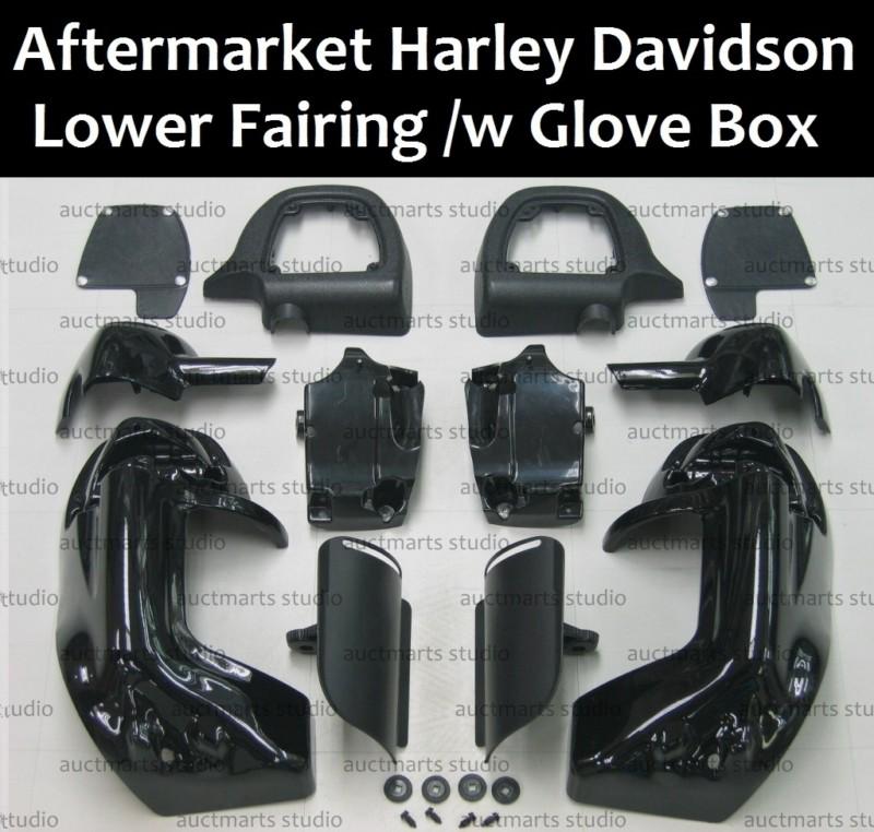 Fit harley davidson touring models 83 and up vented lower fairing glove box z