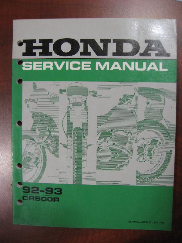 1992-1993 honda cr500r factory service manual