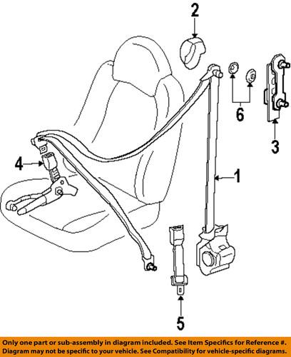 Ford oem 9l8z7861203ba front seat belts-buckle end