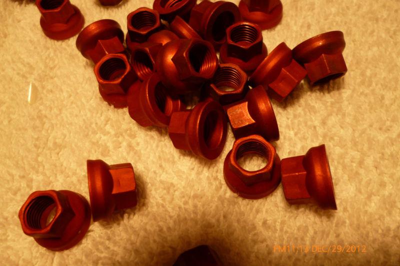 25 pieces aluminum 3/8" aircraft 6 point nuts, fine thread, locking, new