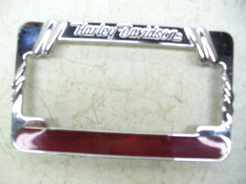 Harley chrome license bracket & reflector