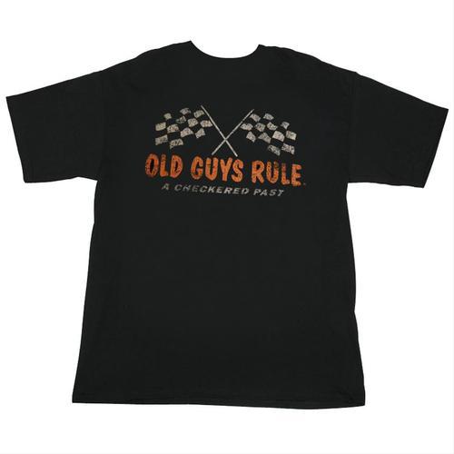 Old guys rule t-shirt cotton old guys rule/checkered past men's 2x-large each